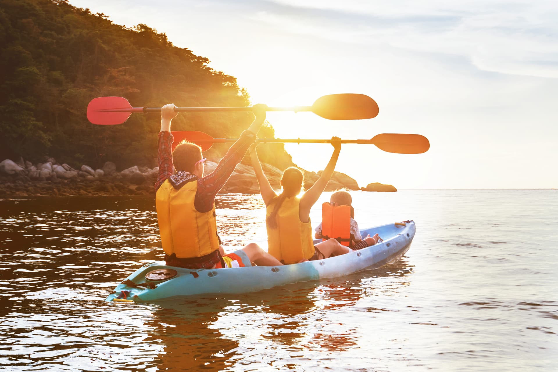 famille kayak